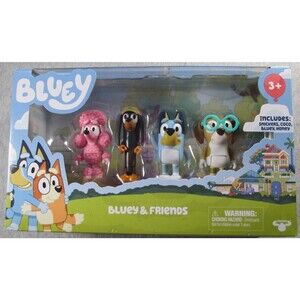 Bluey & Friends Snickers, Coco, Bluey, Honey Playset BRAND NEW - SEALED BOX